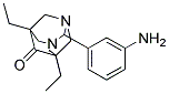 2-(3-AMINOPHENYL)-5,7-DIETHYL-1,3-DIAZATRICYCLO[3.3.1.1(3,7)]DECAN-6-ONE Struktur