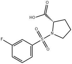 1-[(3-FLUOROPHENYL)SULFONYL]PROLINE Struktur