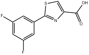 2-(3,5-DIFLUORO-PHENYL)-THIAZOLE-4-CARBOXYLIC ACID Struktur