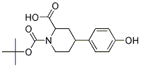 1-(TERT-BUTOXYCARBONYL)-4-(4-HYDROXYPHENYL)PIPERIDINE-2-CARBOXYLIC ACID Struktur