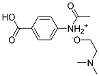 2-Dimethylaminoethanol 4-acetamidobenzoic acid salt Struktur