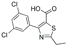 2-Ethyl-4-(3,5-Dichlorophenyl)-5-Thiazole-Carboxylic Acid Struktur