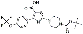 2-(4-Boc-Piperazine-1-Yl)-4-(4-Trifluoromethoxyphenyl)-5-Thiazolecarboxylic Acid Struktur