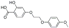 2-Hydroxy-4-[2-(4-Methoxyphenoxy)ethoxy]Benzoic Acid Struktur