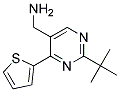 1-(2-tert-butyl-4-thiophen-2-ylpyrimidin-5-yl)methanamine Struktur