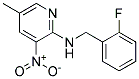 (2-Fluoro-benzyl)-(5-methyl-3-nitro-pyridin-2-yl)-amine Struktur