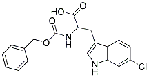 2-{[(benzyloxy)carbonyl]amino}-3-(6-chloro-1H-indol-3-yl)propanoic acid Struktur