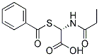 2-BENZOYLTHIOHYDROXY PROPIONYL GLYCINE Struktur