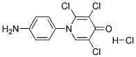 1-(P-AMINOPHENYL)-2,3,5-TRICHLORO-4-PYRIDONEHYDROCHLORIDE Struktur