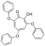 2-HYDROXY-3,5,7-TRIPHENOXY-2,4,6-CYCLOHEPTATRIEN-1-ONE Struktur