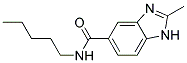 2-METHYL-N-PENTYL-5-BENZIMIDAZOLECARBOXAMIDE Struktur