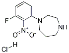 1-(Fluoro-2-nitrophenyl)homopiperazinehydrochloride Struktur