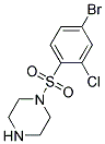 1-(4-Bromo-2-chloro-benzenesulfonyl)-piperazine Struktur