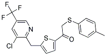 1-(5-((3-Chloro-5-(trifluoromethyl)-2-pyridinyl)methyl)-2-thienyl)-2-((4-methylphenyl)sulfanyl)-1-ethanone Struktur