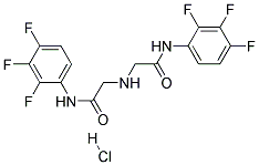 2-([2-Oxo-2-[(2,3,4-trifluorophenyl)amino]ethyl]amino)-N-(2,3,4-trifluorophenyl)acetamide hydrochloride Struktur