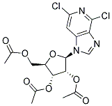 1-(2,3,5-TRI-O-ACETYL-B-D-RIBOFURANOSYL)-4,6-DICHLOROIMIDAZO[4,5-C]PYRIDINE Struktur