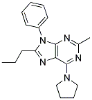 2-METHYL-9-PHENYL-8-PROPYL-6-(PYRROLIDIN-1-YL)-9H-PURINE Struktur