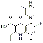 2-ETHYL-6,8-DIFLUORO-2,4-DIHYDRO-(3-METHYL-1-PIPERAZINYL)-4-OXO-3-QUINOLINECARBOXYLIC ACID Struktur