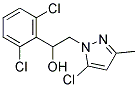 2-(5-CHLORO-3-METHYL-1H-PYRAZOL-1-YL)-1-(2,6-DICHLOROPHENYL)ETHAN-1-OL, TECH Struktur