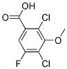 2,4-DICHLORO-5-FLUORO-3-METHOXYBENZOIC ACID Struktur