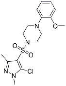 1-[(5-CHLORO-1,3-DIMETHYL-1H-PYRAZOL-4-YL)SULPHONYL]-4-(2-METHOXYPHENYL)PIPERAZINE Struktur