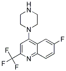 1-[6-FLUORO-2-(TRIFLUOROMETHYL)QUINOL-4-YL]PIPERAZIN Struktur