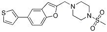 1-(METHYLSULFONYL)-4-([5-(3-THIENYL)-1-BENZOFURAN-2-YL]METHYL)PIPERAZINE Struktur