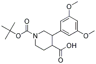 1-(TERT-BUTOXYCARBONYL)-3-(3,5-DIMETHOXYPHENYL)PIPERIDINE-4-CARBOXYLIC ACID Struktur