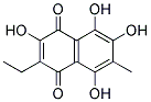 2-ETHYL-3,5,6,8-TETRAHYDROXY-7-METHYL-[1,4]NAPHTHOQUINONE Struktur