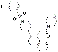 2-(1-[(3-FLUOROPHENYL)SULFONYL]PIPERIDIN-4-YL)-1-(2-MORPHOLIN-4-YL-2-OXOETHYL)-1,2,3,4-TETRAHYDROISOQUINOLINE Struktur