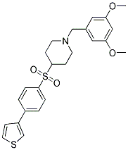 1-(3,5-DIMETHOXYBENZYL)-4-([4-(3-THIENYL)PHENYL]SULFONYL)PIPERIDINE Struktur