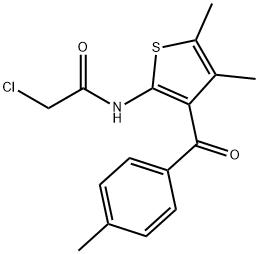 2-CHLORO-N-[4,5-DIMETHYL-3-(4-METHYL-BENZOYL)-THIOPHEN-2-YL]-ACETAMIDE Struktur