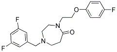 1-(3,5-DIFLUOROBENZYL)-4-[2-(4-FLUOROPHENOXY)ETHYL]-1,4-DIAZEPAN-5-ONE Struktur