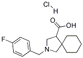 2-(4-FLUORO-BENZYL)-2-AZA-SPIRO[4.5]DECANE-4-CARBOXYLIC ACID HYDROCHLORIDE Struktur