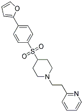 2-[2-(4-([4-(2-FURYL)PHENYL]SULFONYL)PIPERIDIN-1-YL)ETHYL]PYRIDINE Struktur