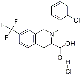 2-(2-CHLORO-BENZYL)-7-TRIFLUOROMETHYL-1,2,3,4-TETRAHYDRO-ISOQUINOLINE-3-CARBOXYLIC ACID HYDROCHLORIDE Struktur