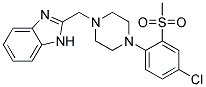 2-((4-[4-CHLORO-2-(METHYLSULFONYL)PHENYL]PIPERAZIN-1-YL)METHYL)-1H-BENZIMIDAZOLE Struktur