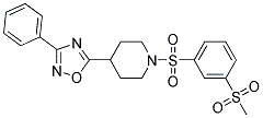 1-([3-(METHYLSULFONYL)PHENYL]SULFONYL)-4-(3-PHENYL-1,2,4-OXADIAZOL-5-YL)PIPERIDINE Struktur