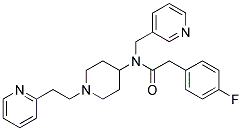 2-(4-FLUOROPHENYL)-N-[1-(2-PYRIDIN-2-YLETHYL)PIPERIDIN-4-YL]-N-(PYRIDIN-3-YLMETHYL)ACETAMIDE Struktur