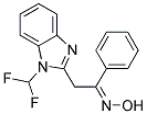 (1Z)-2-[1-(DIFLUOROMETHYL)-1H-BENZIMIDAZOL-2-YL]-1-PHENYLETHANONE OXIME Struktur