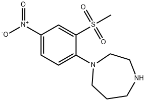 1-[2-(METHYLSULFONYL)-4-NITROPHENYL]HOMOPIPERAZINE Struktur