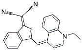 2-(3-([1-ETHYL-4(1H)-QUINOLINYLIDENE]METHYL)-1H-INDEN-1-YLIDENE)MALONONITRILE Struktur