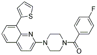 2-[4-(4-FLUOROBENZOYL)PIPERAZIN-1-YL]-8-(2-THIENYL)QUINOLINE Struktur