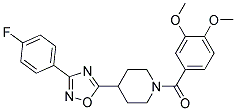 1-(3,4-DIMETHOXYBENZOYL)-4-[3-(4-FLUOROPHENYL)-1,2,4-OXADIAZOL-5-YL]PIPERIDINE Struktur