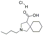 2-BUTYL-2-AZA-SPIRO[4.5]DECANE-4-CARBOXYLIC ACID HYDROCHLORIDE Struktur