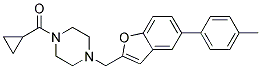 1-(CYCLOPROPYLCARBONYL)-4-([5-(4-METHYLPHENYL)-1-BENZOFURAN-2-YL]METHYL)PIPERAZINE Struktur