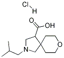 2-ISOBUTYL-8-OXA-2-AZA-SPIRO[4.5]DECANE-4-CARBOXYLIC ACID HYDROCHLORIDE Struktur