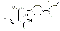 1-Diethylcarbamoyl-4-methylpiperazine citrate salt Struktur