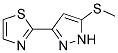 2-[5-(METHYLTHIO)-1H-PYRAZOL-3-YL]-1,3-THIAZOLE Struktur