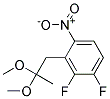 1,2-DIFLUORO-3-(2,2-DIMETHOXYPROPYL)-4-NITROBENZENE Struktur